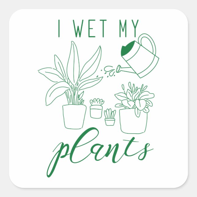 Sticker Carré J'ai reçu mes Plantes (Devant)