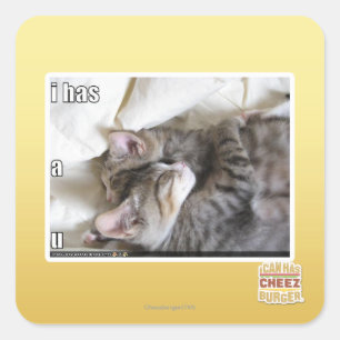 Sticker Carré J'ai un u