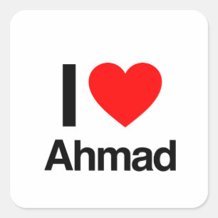 Sticker Carré j'aime ahmad