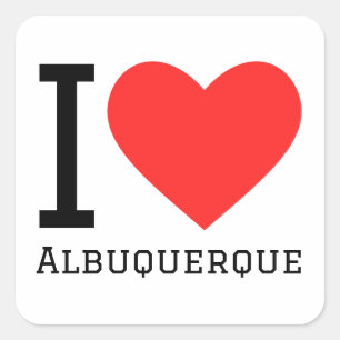 Sticker Carré J'aime Albuquerque