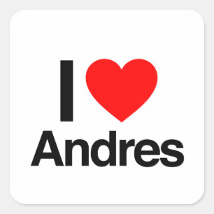 Sticker Carré j'aime andres