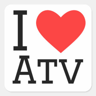 Sticker Carré J'aime atv