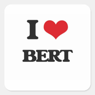 Sticker Carré J'aime Bert