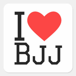 Sticker Carré J'aime bjj