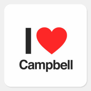 Sticker Carré j'aime campbell