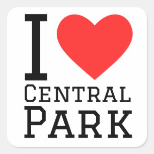 Sticker Carré J'aime Central Park