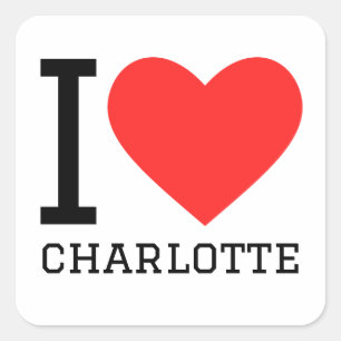 Sticker Carré J'aime Charlotte