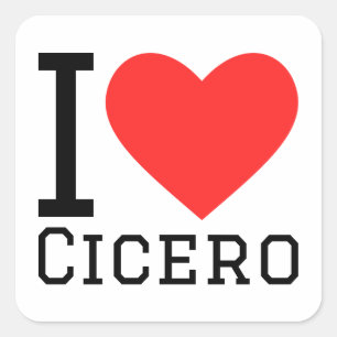 Sticker Carré J'aime Cicero