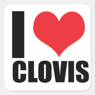Sticker Carré J'aime Clovis