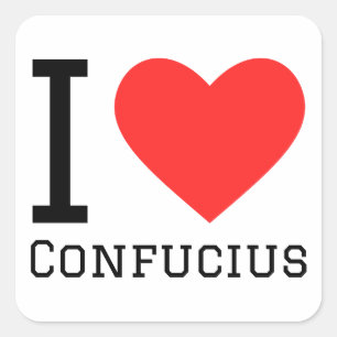Sticker Carré J'aime Confucius