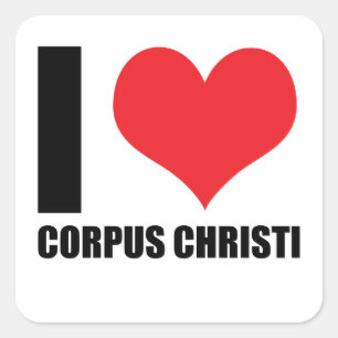Sticker Carré J'aime Corpus Christi