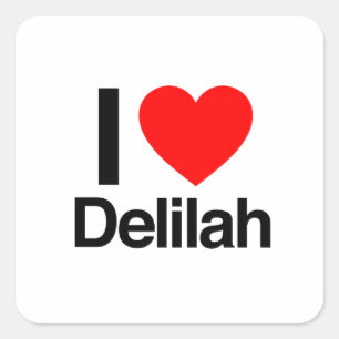 Sticker Carré j'aime delilah.ai