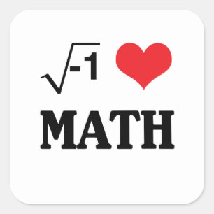 Sticker Carré J'aime des maths