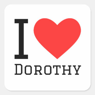 Sticker Carré J'aime Dorothy