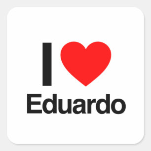 Sticker Carré j'aime eduardo