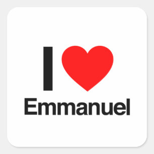 Sticker Carré j'aime emmanuel