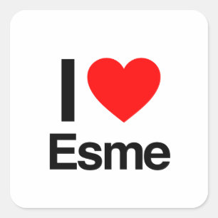 Sticker Carré j'aime esme