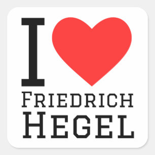 Sticker Carré J'aime Friedrich hegel