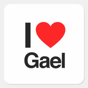 Sticker Carré j'aime gael