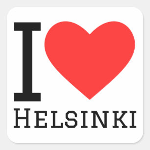 Sticker Carré J'aime Helsinki