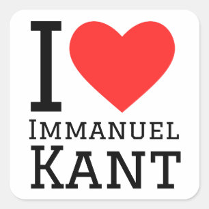 Sticker Carré J'aime immanuel kant