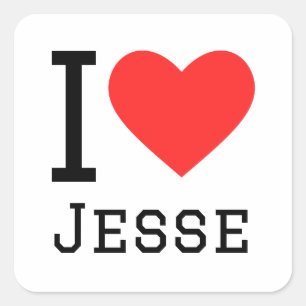 Sticker Carré J'aime jesse