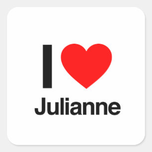 Sticker Carré j'aime julianne