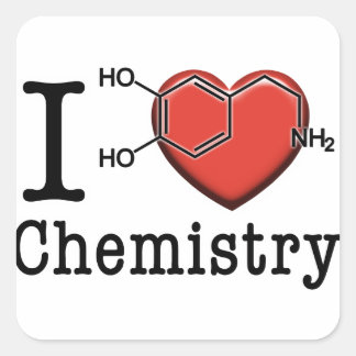 Sticker Carré J'aime la chimie
