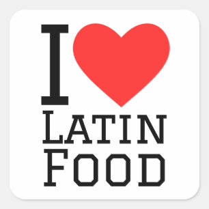 Sticker Carré J'aime la cuisine latine