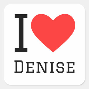 Sticker Carré J'aime la dense