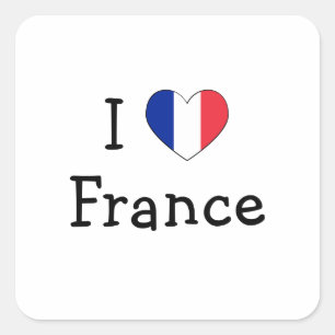 Sticker Carré J'aime la France