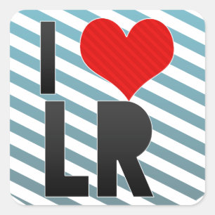 Sticker Carré J'aime la LR