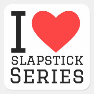 Sticker Carré J'aime la série slapstick