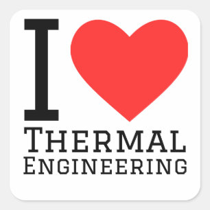 Sticker Carré J'aime la technologie thermique