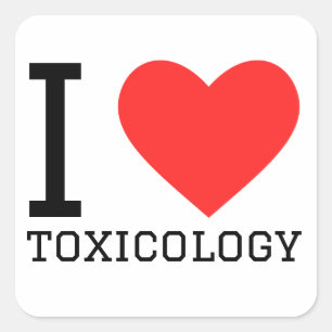 Sticker Carré J'aime la toxicologie