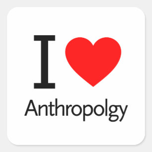 Sticker Carré J'aime l'anthropologie