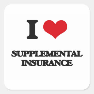Sticker Carré J'aime l'assurance complémentaire
