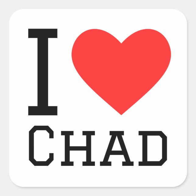 Sticker Carré J'aime le chevalier (Devant)