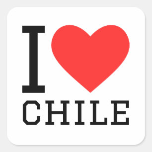 Sticker Carré J'aime le chili