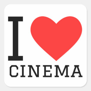 Sticker Carré J'aime le cinéma