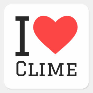 Sticker Carré J'aime le climat