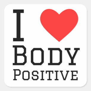 Sticker Carré J'aime le corps positif