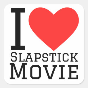 Sticker Carré J'aime le film à bâton