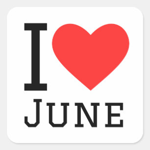 Sticker Carré J'aime le jume