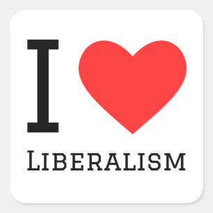 Sticker Carré J'aime le libéralisme