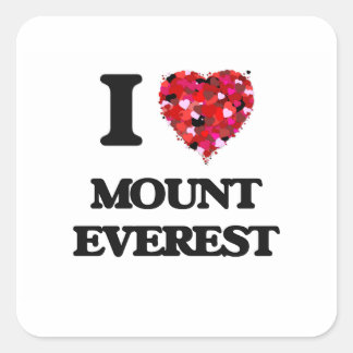 Sticker Carré J'aime le Mont Everest