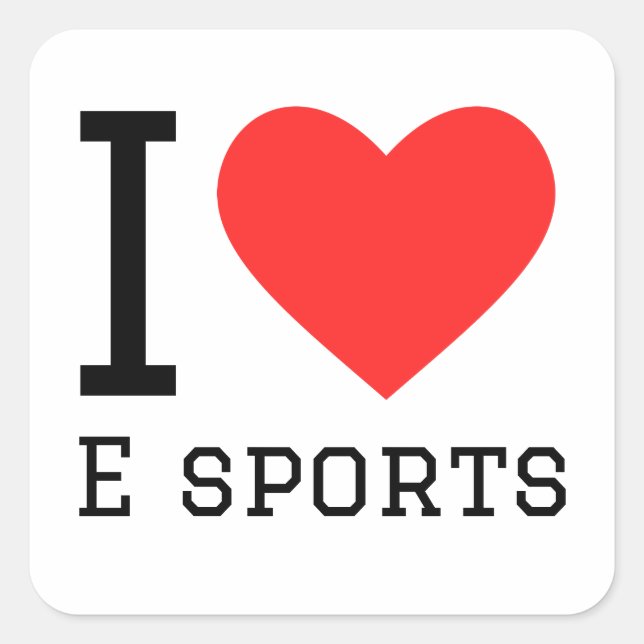 Sticker Carré J'aime le sport (Devant)
