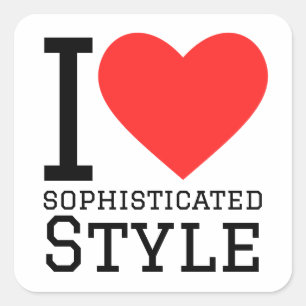 Sticker Carré J'aime le style sophistiqué