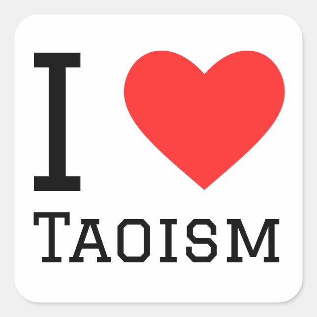 Sticker Carré J'aime le taoïsme (Devant)