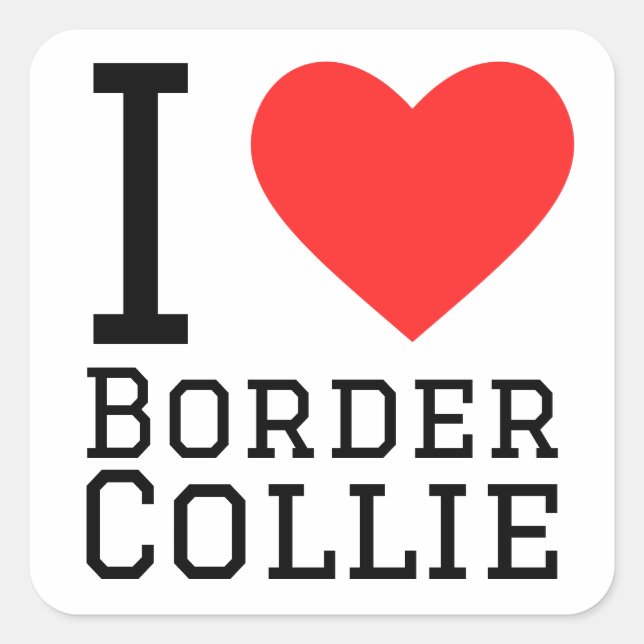 Sticker Carré J'aime les collimes frontalières (Devant)
